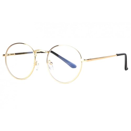 Lunettes de Lecture Rondes Dorees en Metal Legeres et Solides Artyro - Dioptrie 2 - Jaune