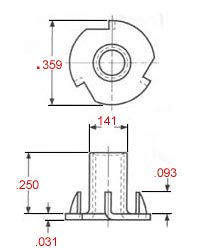 T-NUT 4-40 X 1/4