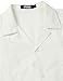JOGAL Mens Guayabera Shirts Cuban Short Sleeve Casual Button Down Beach Shirt White X-Large
