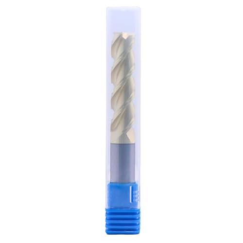 Image of 1 /2 inch 3 Flute Solid Carbide Square End Mill for Aluminum, 4 inch OAL, ZrN Coated | 45 Degree Helix, Long End Mill, 1 /2 inch Cutting Diameter, 1 /2 inch Shank Diameter, 2 inch Length of Cut