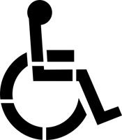 Handicap Parking Stencil | 36 inch Handicap Symbol (1 Part Stencil) | 3 inch Stroke | 60 mil | for Parking Lots