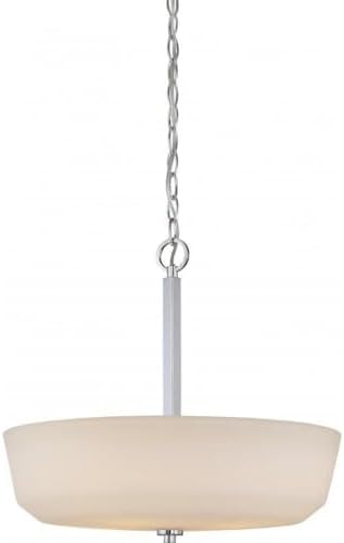 Nuvo Lighting 60/5807 Willow 4 Light 60W A19 max. Medium Base Pendant with White Glass, Polished Nickel