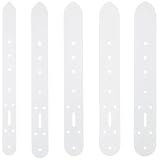 CABODYALS 5Pcs PVC Clear Plastic Hole Templates Belt Leather Crafting Strap Precise Punching Holes Tool Assorted Sizes Layout Template Handcraft Model for Making Belts Bags Buckle Hat DIY Leatherwork