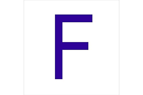 Cofan 1 F Letra En Glasspack Adhesivo, 0 W, 0 V, Blanco, Talla Única