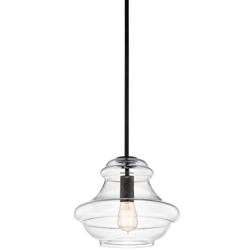Lustre suspension Everly Kichler en verre soufflé et finitions bronze