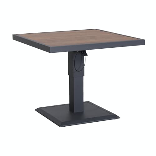 Table gain de place 90x90 cm réglable pour petit balcon et terrasse - 2