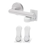 Inaya Child Proof Door Lever Lock, Baby Proofing Door Handle Lock, Minimalist Design, 3M Adhesive & No DrillingNeed, Child Safety Door Handle Locks (2 Pack)