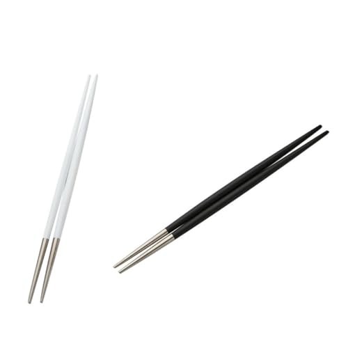 WEKADRIN Palillos de Sushi de Acero Inoxidable Punta Japonesa Juego de 2 Pares y Reutilizables Hogar y Restaurantes Cubiertos para Sashimi de Estilo Japonés