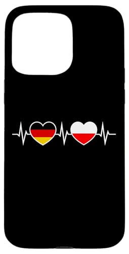 Germany And Poland Heartbeat German Pole Polish Two Hearts �X�}�z�P�[�X iPhone 15 Pro Max �p
