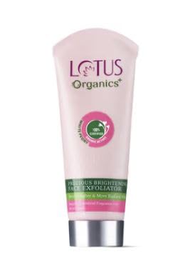 Lotus Organics+ Precious Brightening Face Exfoliator | Gentle and Effective Organic Face Scrub | 50g