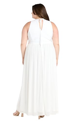 Image of Halter Maxi Dress W /Rhinestone Waist & Flowing Car Wash Skirt