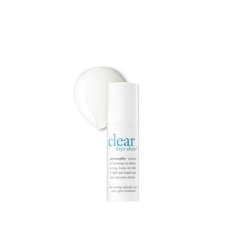 philosophy clear days ahead fast-acting salicylic acid acne spot treatment- penetrates pores to clear most skin blemishes - 0.5 fl oz