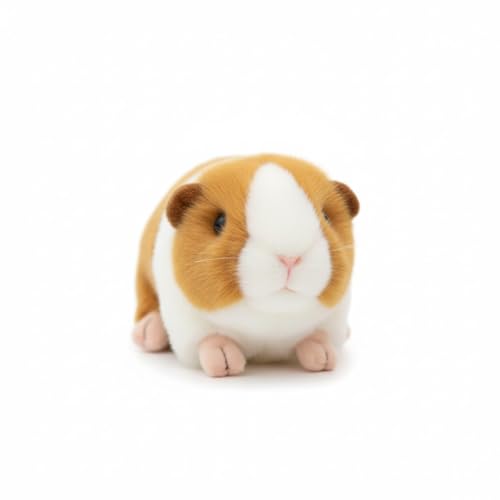 Peluche cochon d'inde réaliste jaune | Doudou hamster doux pour enfants et animaux
