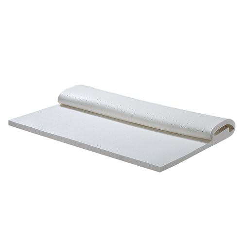 NaKeah Topper de colchón de látex 100% Natural   Topper de colchón de Alivio de la presión para el Dolor de Espalda, Cubierta de colchón de látex orgánico,2.5cm,150x190cm