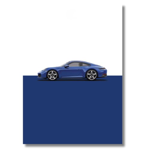 Image of Live Mad Live Crazy Porsche 911 Carrera Portrait Single Wall Paper Poster, A3 Size, 16.5L X 11.7W Inches Unframed Art Prints - Home, Bedroom, Living Room & Decor - Aesthetic, Matt Finish, Frame Not Included