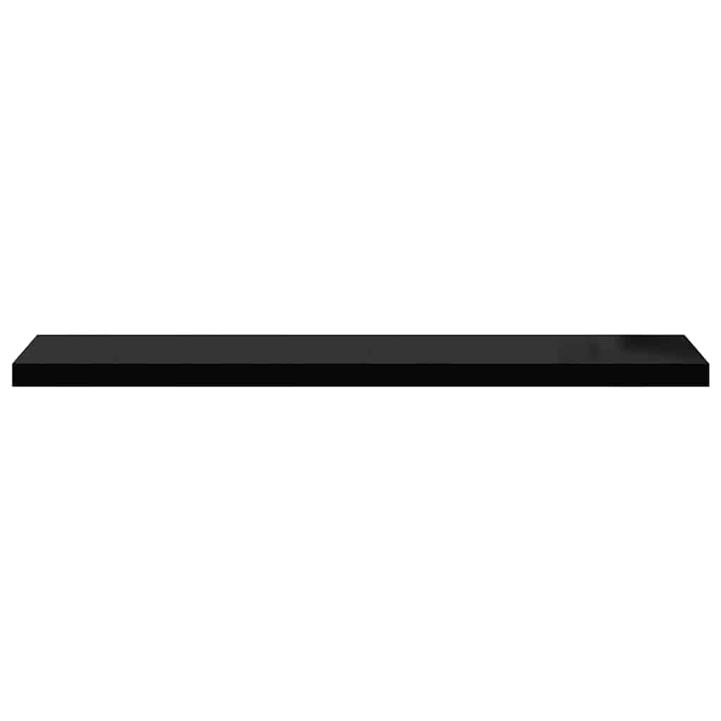 Estantería flotante negra de MDF con marco de metal, 120 x 23,5 x 3,8 cm, estantería de pared con soporte invisible para salón, dormitorio, cocina, ahorro de espacio para estantería de libros