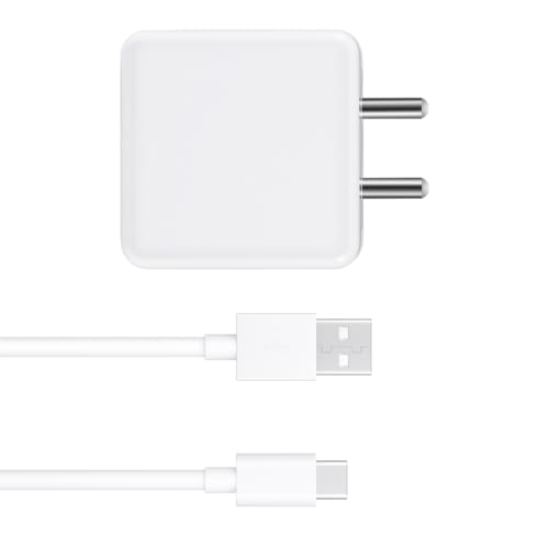 Image of Original 30W Adapter & USB-C Cable Compatible with RealMe P1, P3, P3 Pro (Adapter & Cable)
