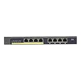 NETGEAR 8-Port Gigabit Ethernet Smart Managed Plus PoE Switch (GS108PEv3) - with 4 x PoE @ 53W, Desktop/Rackmount, and ProSAFE Limited Lifetime Protection