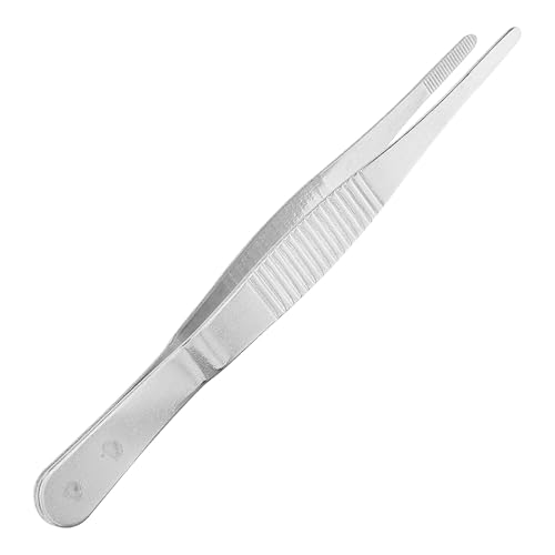 ORFOFE Pinzas de Acero Inoxidable Punta Inclinada de 125 CM para Depilación Facial y Cejas para Hombres y Mujeres Precisión Alta y Uso Versátil Cuidado Personal