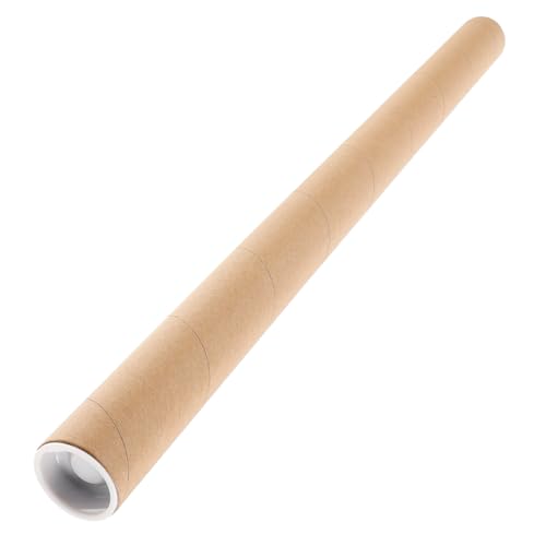 OHPHCALL Sturdy Paper Tube for Document Shipping Storage Tube Poster Holder Long-lasting Kraft Mailing Rolls for Artwork