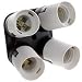 Amariver Flashpoint 4 Socket Adapter 4 in 1 Socket Adapter Holder Converter, Standard Light Bulbs Lamp Socket Splitter for Photo Studio Lighting, Work Shop, Garage Lighting and Others