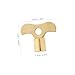 FIXOSHEE 2pcs Faucet Key Shutoff Valve Faucets Spigot Tap Water Universal Handle Spout Tool Garden Home Key Golden Zinc Alloy