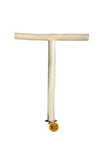 Sage Square Natural Cage Mountable Wood T Perch for Birds, Cage Accessory Toy (8 Inches) (B07PFNTN45) Amazon Price History, Amazon Price Tracker