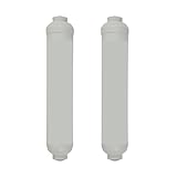 冷蔵庫およびシステム水フィルター T33 インラインプレ/ポストセディメントフィルター 2000ガロン、外径2インチ x 長さ10インチ (2パック)