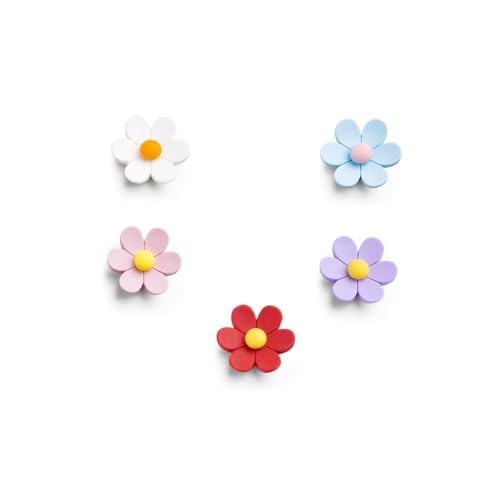 Image of K.K. VillA Beautiful 3D Flower Fridge Magnets for Home & Office | Strong Decorative Magnets for Refrigerator, Locker, Whiteboard & Kitchen Use | Multicolour Floral Design (Pack of 5, Small)