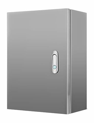 Lockable Weatherproof Electrical Junction Box, 304 Stainless Steel Enclosure with Mounting Plate for Outdoor Use, Durable Electrical Box for Secure Connections
