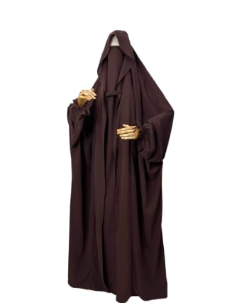 Image of NAZNEEN Saudi Jilbab Full Length and Noise Pc MATT NIDA Fabric with extra panel to cover face