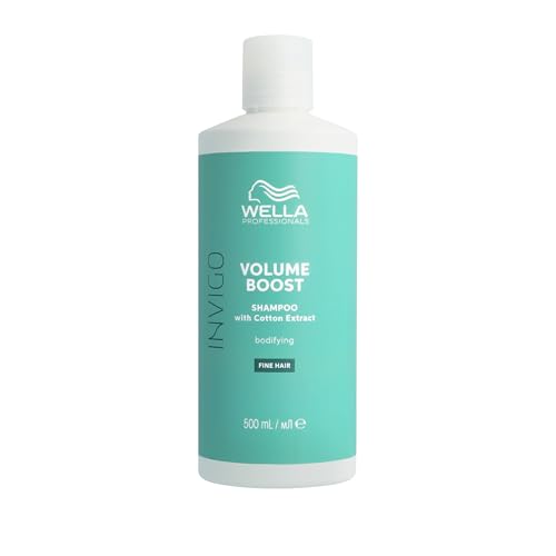 Wella Professionals INVIGO VOLUME BOOST Champú Potenciador de volumen y brillo - Con Extracto de Algodón, 500 ml