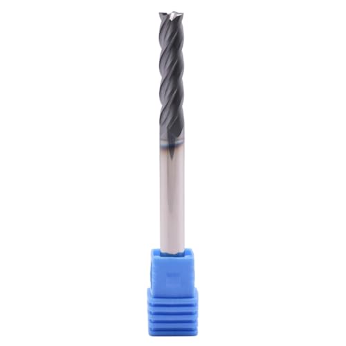 Image of 1 /4 inch 4 Flute Solid Carbide Long Square End Mill, 3 inch OAL, AlTiN Coated | 35 Helix, 1 /4 inch Cutting Dia, 1 /4 inch Shank Dia, 1-1 /8 inch LOC, for Milling Alloy Steel, Carbon Steel, Cast Iron, Copper