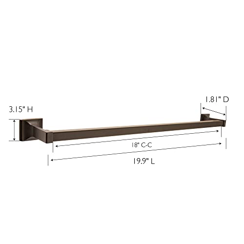 Image of Design House 539205 Wall-Mounted Millbridge Bath Accessories, 18-inch Towel Bar, Oil Rubbed Bronze