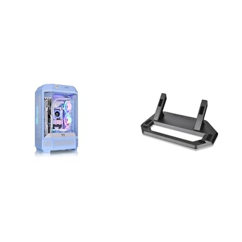 【セット買い】Thermaltake The Tower 300 Hydrangea Blue 3面強化ガラスパネル採用 八角柱スタイル マイクロタワー Micro-ATX PCケース CA-1Y4-00SFWN-00 CS8887 + Chassis S
