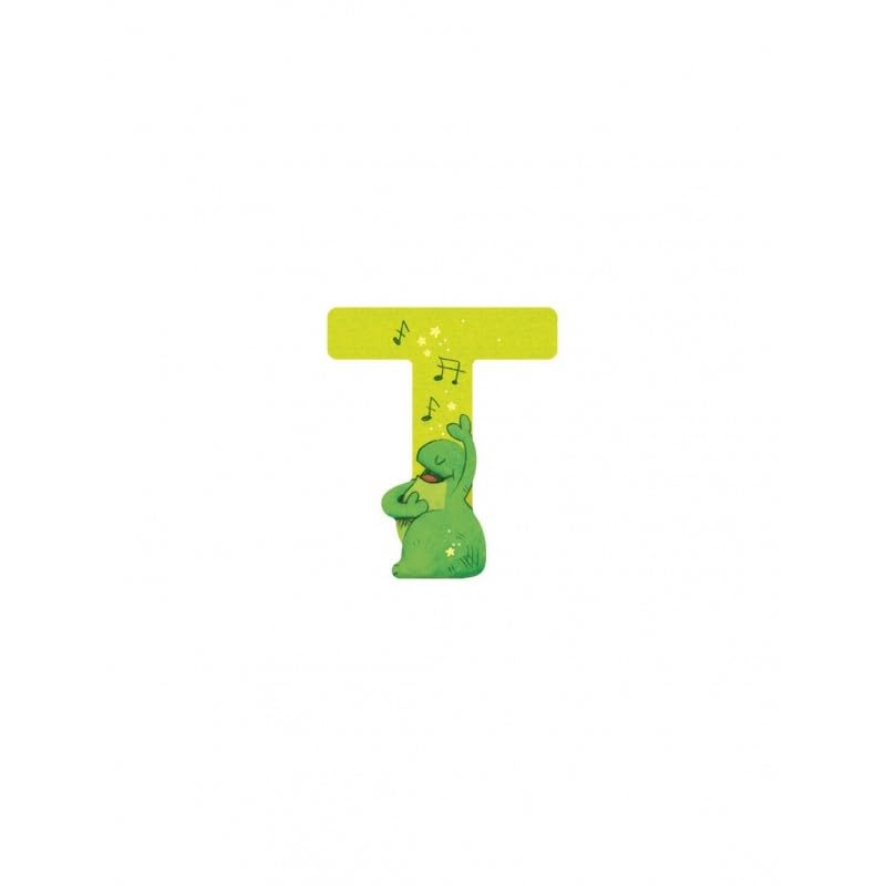 Moulin Roty - Lettre T Vert en Bois - Moulin Roty