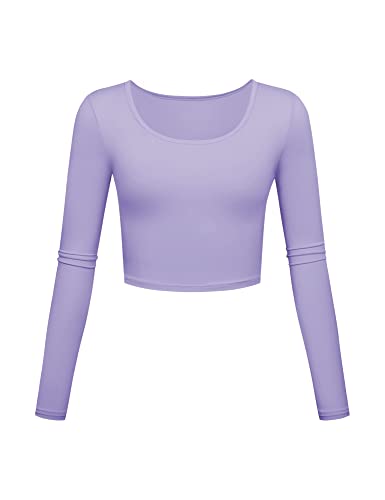 Kindcall Top Curto De Manga Comprida Para Mulheres, Roupa Básica ...