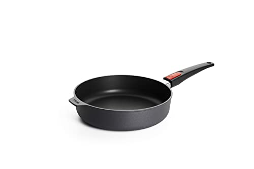 Woll Diamond Lite   Sartén alta (inductiva, diámetro de 26 cm, 7 cm de alto, con mango extraíble, apta para todo tipo de fuegos, aluminio fundido, revestimiento antiadherente, apta para horno