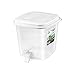 AIGTENG Dispensador de bebidas de 3.5 litros, dispensador de leche dispensador de bebidas de plástico con grifo, nevera, jarra de agua, tanque de bebidas para hacer jugos, picnic, fiestas, cocina