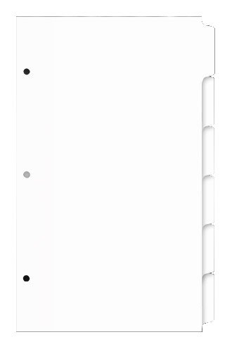 14x8.5 6 Tabbed White Dividers