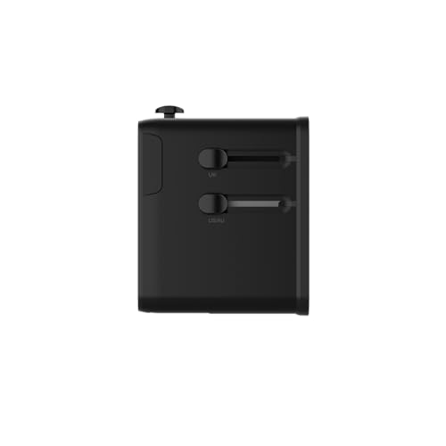 Image of Stuffcool Jetset Plus International Travel Adapter 30WGaNCharger Built-in 1ACSocket DualType-CPorts 1USB-A EU UK US AU Plugs Charges iPhone MacBook Air Android SamsungSuperFastCharging 200 Countries