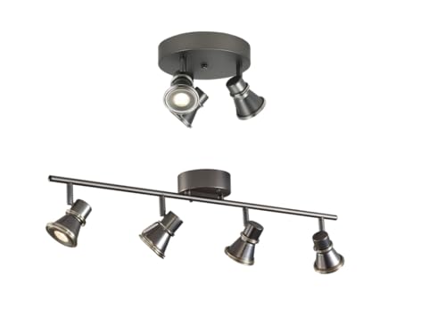Image of 3-Light /4-Light Gunmetal LED Flush Mount Spotlights Bundles