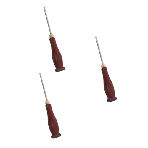 DIYEAH 3 Piezas Herramientas De Tampón Suministros Para Hacer Muñecas Pelo Perforadora Para Coser Pequeños Accesorios Para Casa De Muñecas Herramienta De Pelo De Muñeca Sándalo