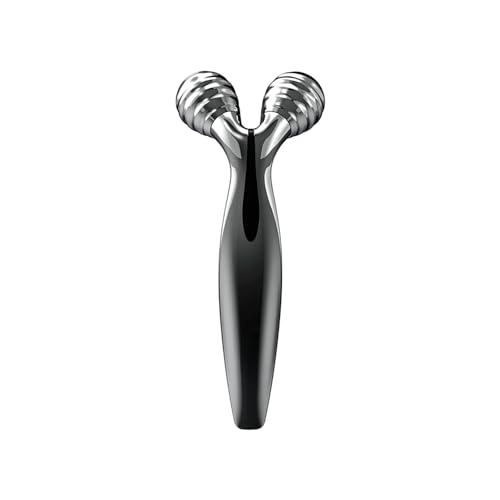 Massaggiatore per Viso Manuale con Rulli per Effetto Tonificante - Rullo Massaggiante per Viso, Collo e Decolleté Effetto Lifting, in Pietra Naturale