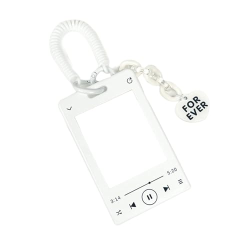 フォトカードホルダー 音楽プレーヤー テーマカードホルダー キーチェーン付き フォトスリーブプロテクター バスカードカバー ストレージバッグ バス音楽プレーヤーテーマフォトカード キーチェーン付き