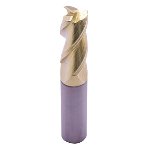 Image of 1 /2 inch 3 Flute Solid Carbide 0.03 inch Corner Radius End Mill, ZrN Coated | 37 Helix, 1 /2 inch Cutting Dia, 1 /2 inch Shank Dia, 1-1 /4 inch LOC, 3 inch OAL, for Milling Aluminum and Copper