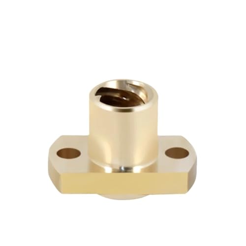 Metal Ball Screw nut T8 Nut H Flange Copper Nut for T8 Lead Screw Pitch 2mm Lead 2mm/8mm for T8 Screw Trapezoidal Screw(Lead 2mm)
