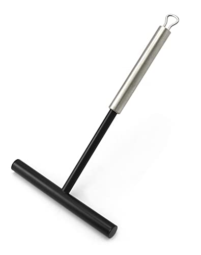 QWORK® Esparcidor de crepes, Rodillo para Crepes, Accesorios para crepes, Acero inoxidable, Para panqueques, Crepes, 19.5 X 12 cm