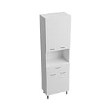 lavita Armario alto Basic Barato blanco 500 | Armario de pie | armario de baño | estantería de baño | armario de 50 cm de ancho | armario multiusos | armarios de pie para baño | placa lacada | 30 x 50
