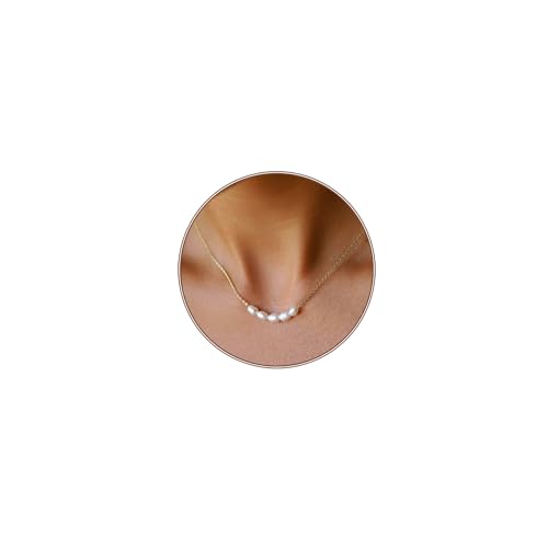 Image of Zeffy Pearl Necklace 4MM /6MM /8MM Dainty Round Imitation Pearl Choker Necklace Wedding Pearl Necklace Delicate Jewelry for Women Simple Bridesmaid Jewelry Gifts